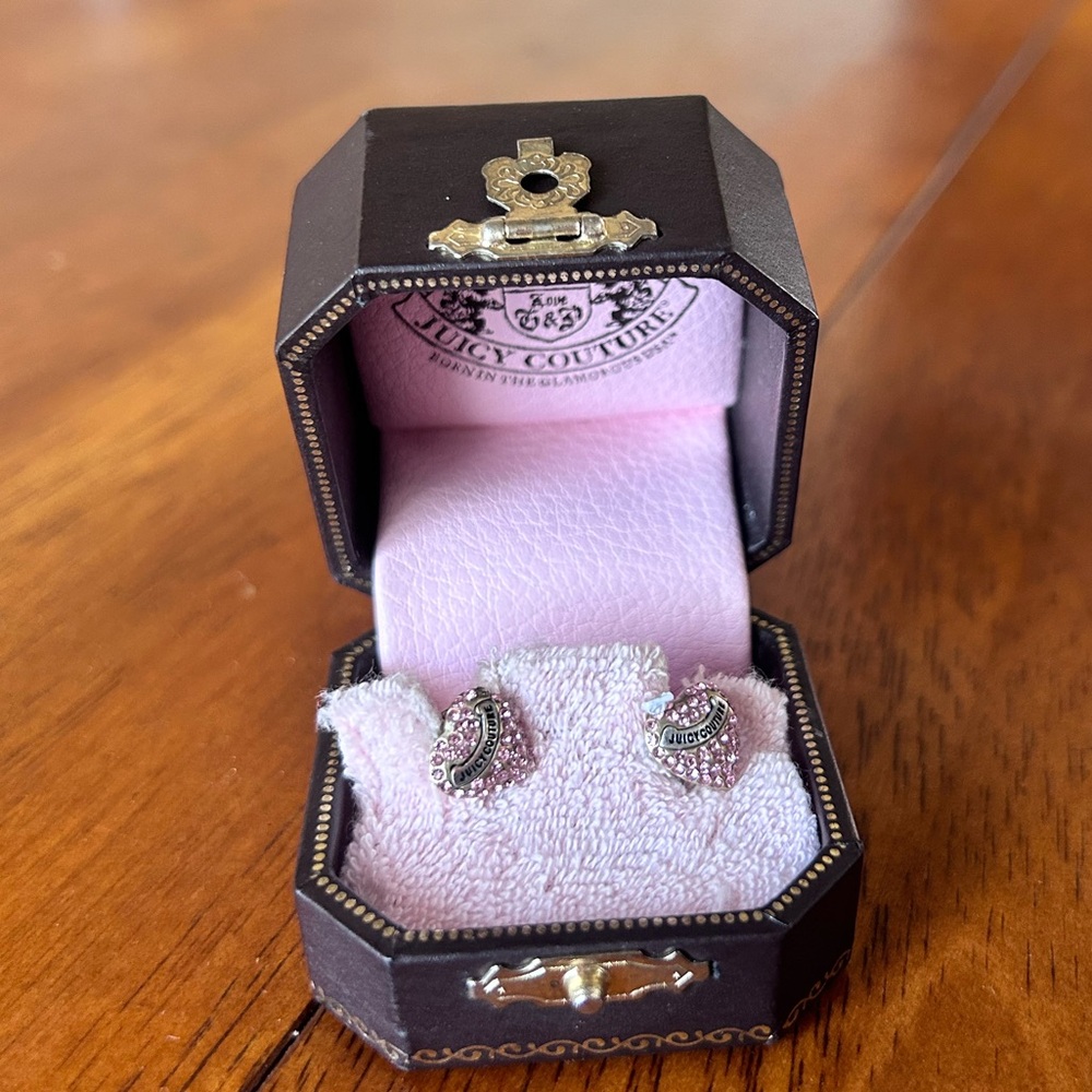 Juicy Couture Rose Gold Silver Earrings